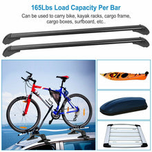 Load image into Gallery viewer, Universal Car Top Roof Rack Cross Bar 43.3&quot; Luggage Carrier Aluminum w/ Lock
