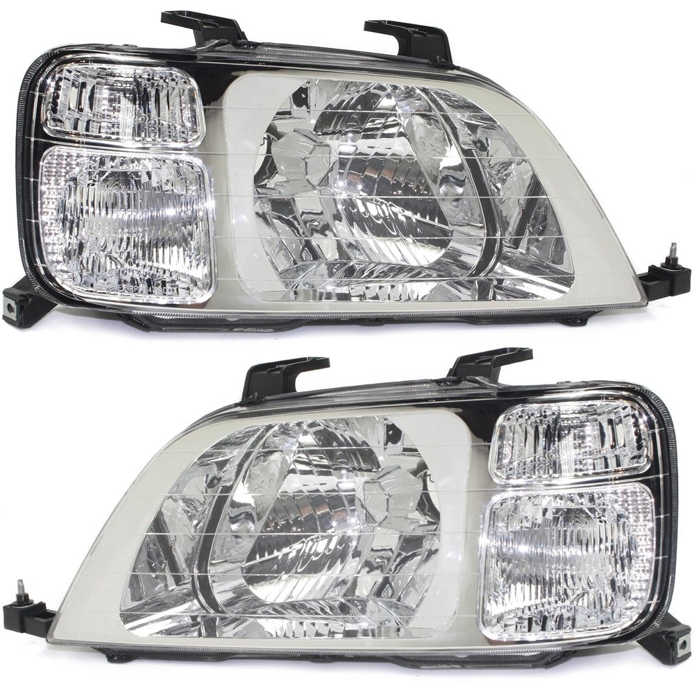 Headlights Left & Right Pair Set NEW fit for 97-01 Honda CR-V