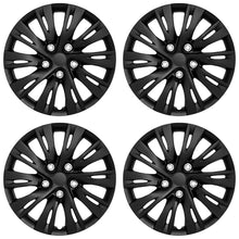 Load image into Gallery viewer, 16&quot; Set of 4 Black Wheel Covers Snap On Full Hub Caps fits R16 Tire &amp; Steel Rim
