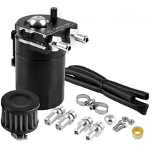 Load image into Gallery viewer, Oil Catch Can Kit Reservoir Baffled Tank with Breather Filter Universal Aluminum
