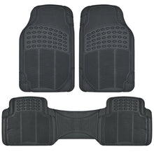 Load image into Gallery viewer, Car Floor Mats for Auto All Weather Rubber Liners Heavy Duty Black 3pcs Pack
