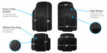 Load image into Gallery viewer, Trimmable Car Floor Mats For All Weather Rubber 4pc Set Tactical Fit Heavy Duty
