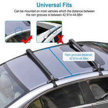 Load image into Gallery viewer, Universal Car Top Roof Rack Cross Bar 43.3&quot; Luggage Carrier Aluminum w/ Lock
