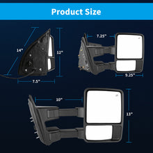 Load image into Gallery viewer, Tow Mirror For 99-07 Ford F250-F550 Super Duty Power Heated SMOKE Turn Signal
