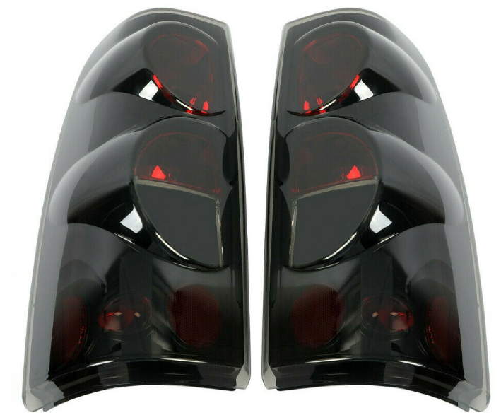 Tail Lights Pair Lamps Chrome Smoke For 1999-2006 Chevy Silverado 1500 2500 3500