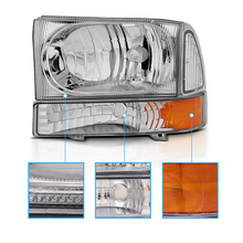 Load image into Gallery viewer, Chrome Headlight For 1999-2004 Ford SuperDuty F250/350/450/550/ 00-04 Excursion
