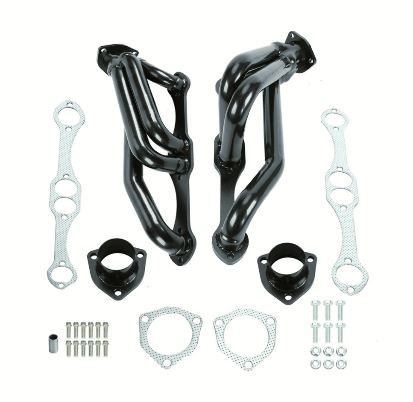 Engine Swap Exhaust Headers for Small Block Chevy Blazer S10 S15 283 302 350 V8 Black