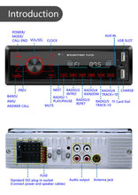 Load image into Gallery viewer, Bluetooth Single DIN HD Touch Screen Car Stereo In Dash MP3 Player FM USB Radio
