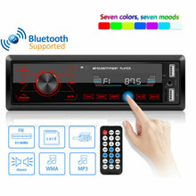 Load image into Gallery viewer, Bluetooth Single DIN HD Touch Screen Car Stereo In Dash MP3 Player FM USB Radio
