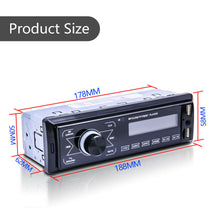 Load image into Gallery viewer, Bluetooth Single DIN HD Touch Screen Car Stereo In Dash MP3 Player FM USB Radio
