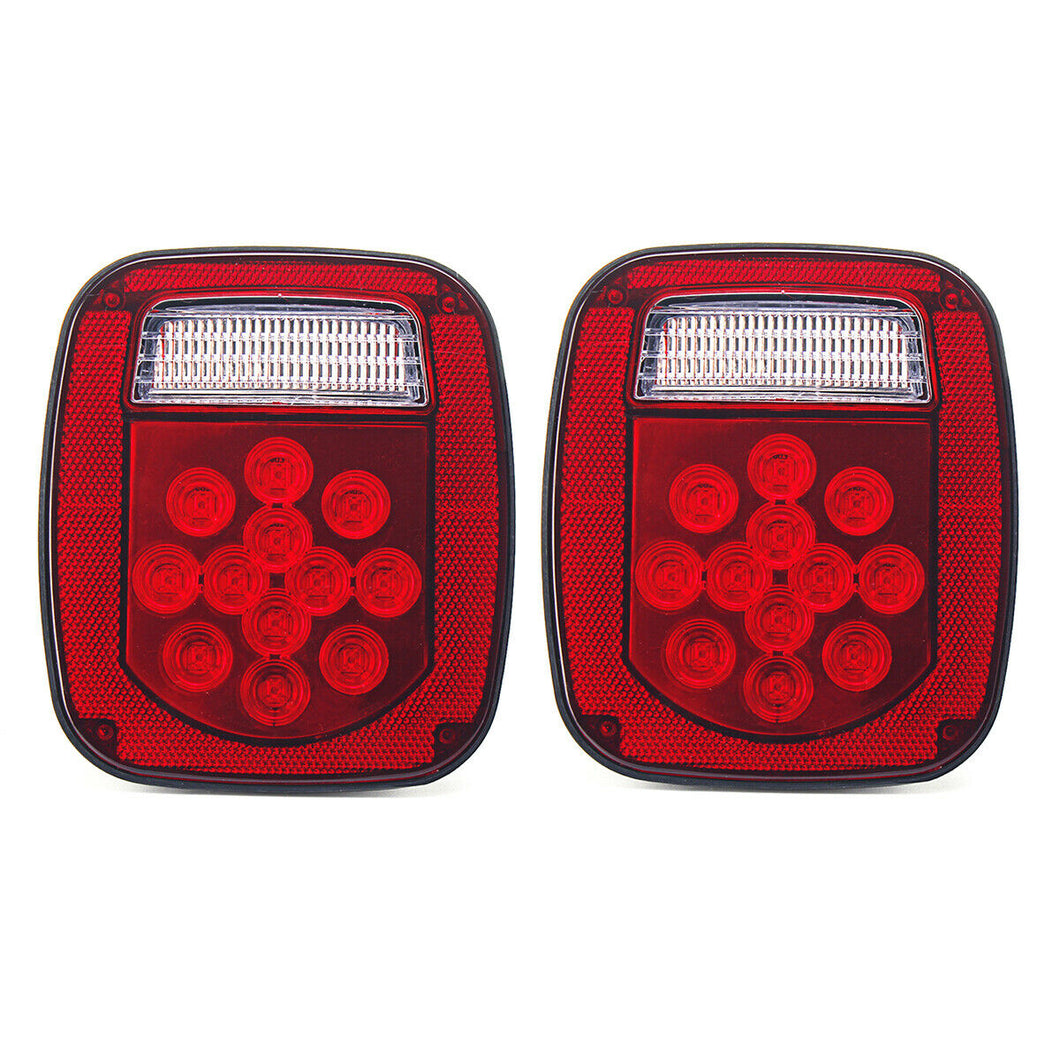 2X LED Tail Lights Rear Brake Lamps Turn Stop Reverse for Jeep Wrangler TJ CJ JK