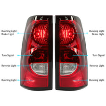 Load image into Gallery viewer, Pair Red Tail Lights Brake Lamps For 2003-2006 Chevy Silverado 1500 2500 3500 HD
