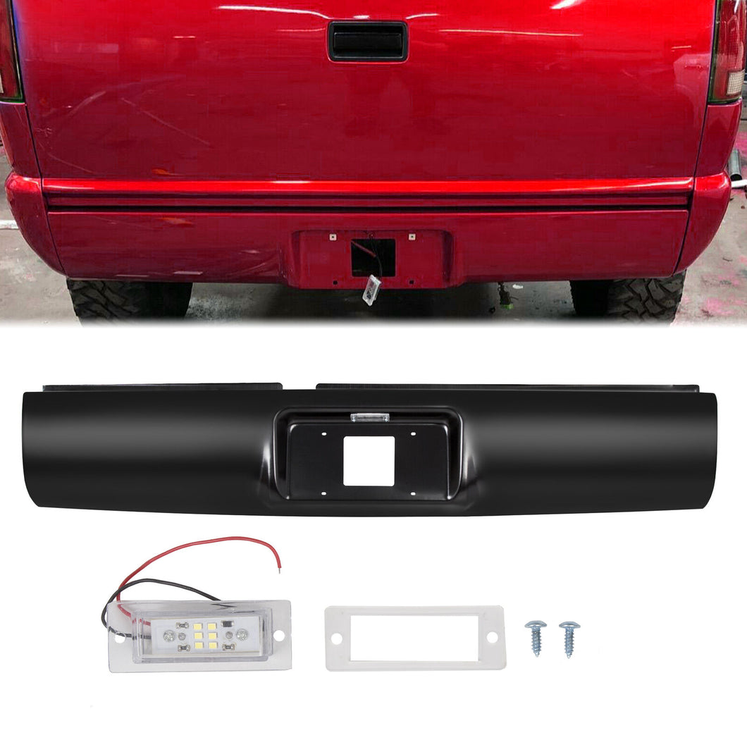 Fits For 1994-2003 S10 Sonoma GMC Fleetside Rear Bumper Roll Pan w/License Lamp