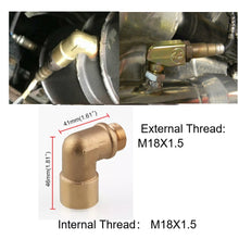 Load image into Gallery viewer, O2 Oxygen Sensor Extender Adapter Angled Bung Extension Spacer Brass
