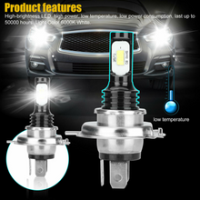 Load image into Gallery viewer, 2PCS H4 9003 HB2 Super Bright CSP LED Headlight Kit High Low Beam Bulb 6000K US
